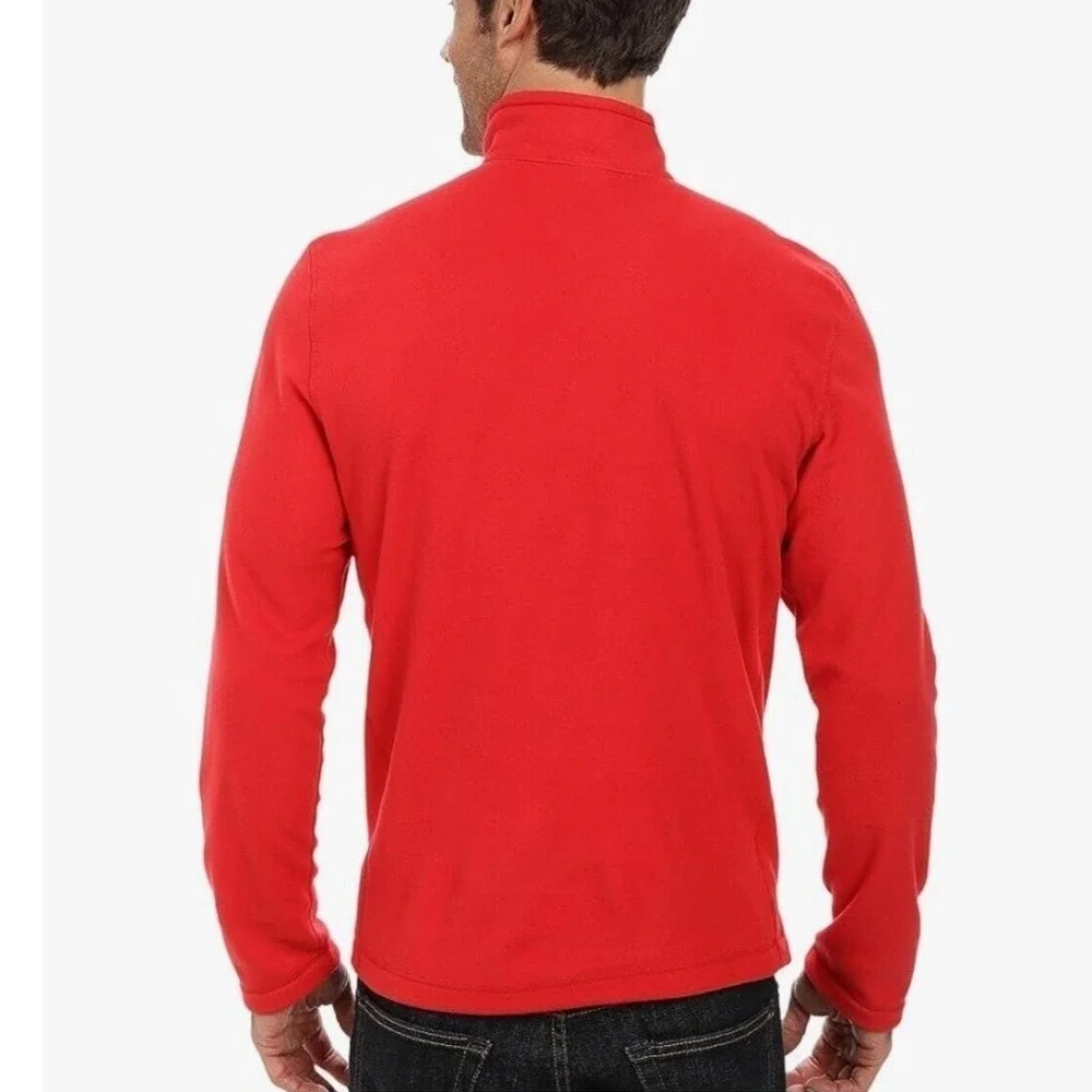The North Face‎ Fleece Pullover Quarter Zip Red Sweater Mens L/G